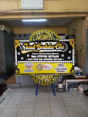 Papan Bunga di Rumah Duka Rspi Sulianti Saroso