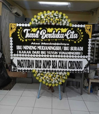 Papan Bunga di Rumah Duka Rspi Sulianti Saroso