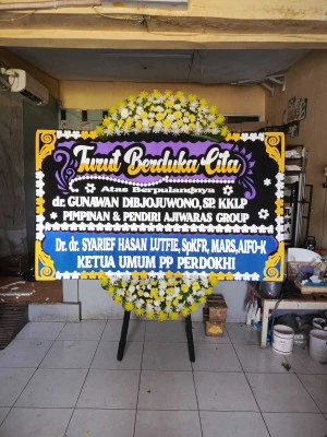 Papan Bunga di Rumah Duka Rspi Sulianti Saroso